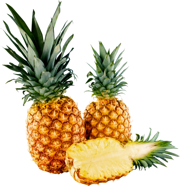 Fresh Pineapple and Half Pineapple