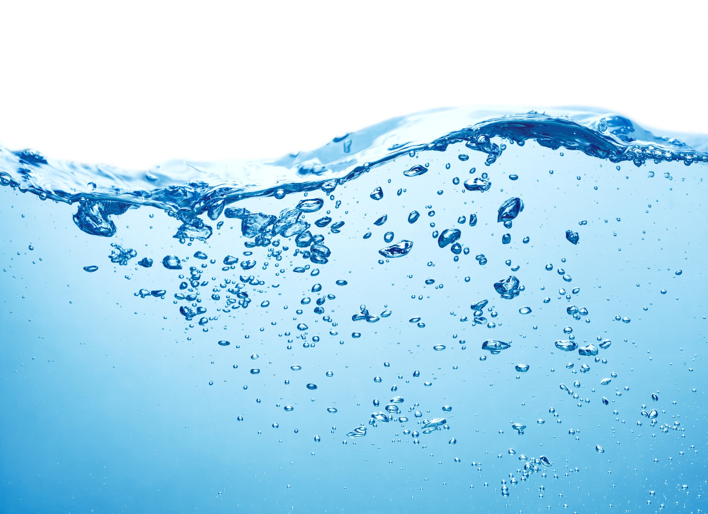 water splash and wave on white background